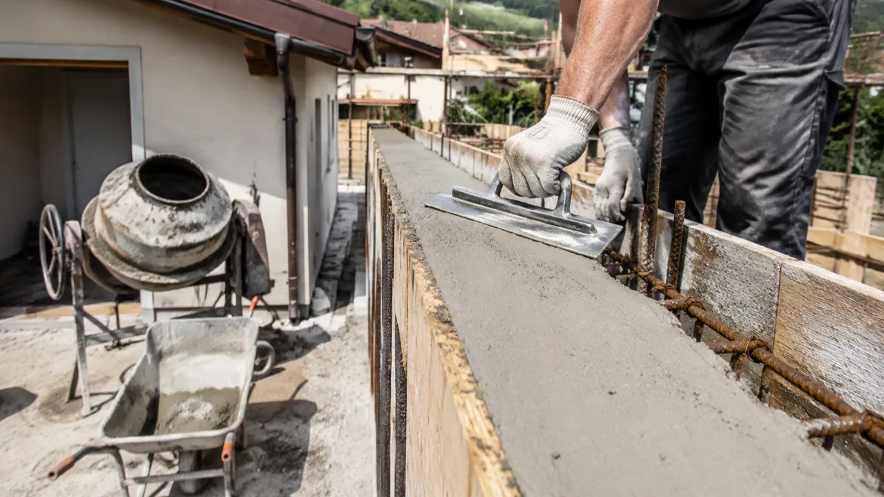 Cantiere di ampliamento con nuovo corpo in costruzione su una casa a Brescia
