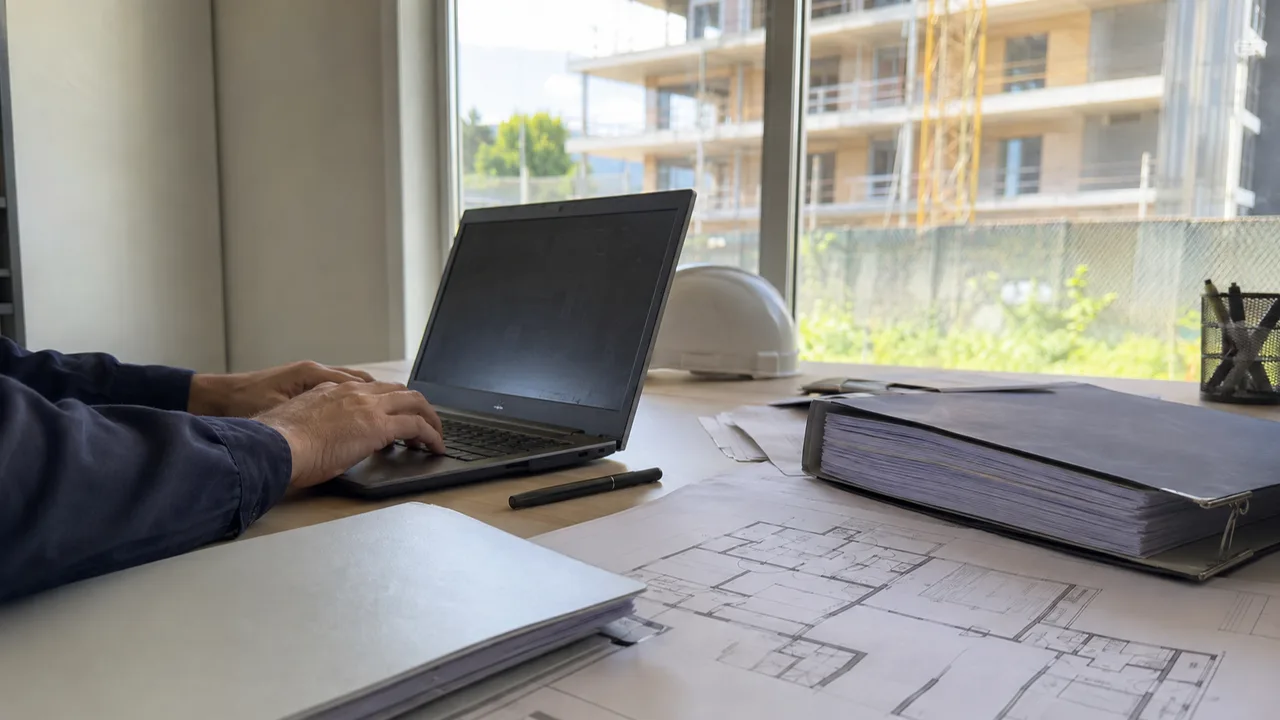 Tecnico compila la documentazione per la segnalazione certificata di agibilità a Brescia