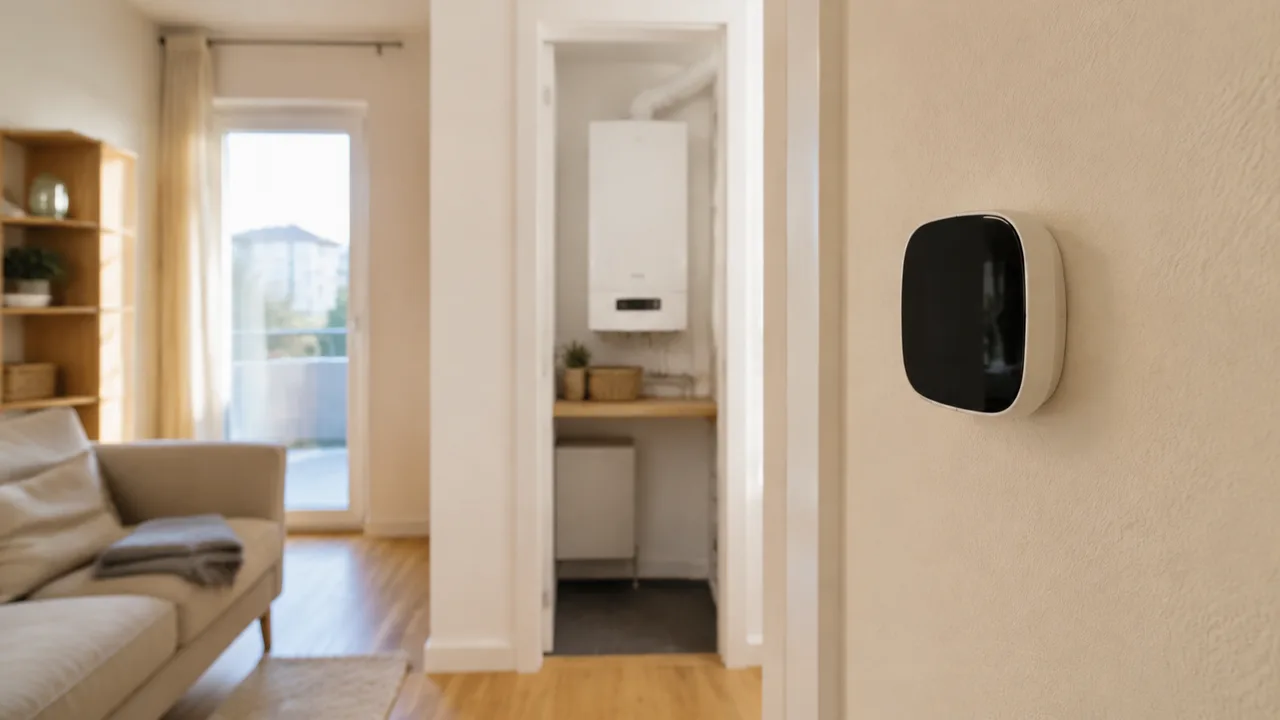 Termostato smart per la gestione della caldaia in una casa a Brescia